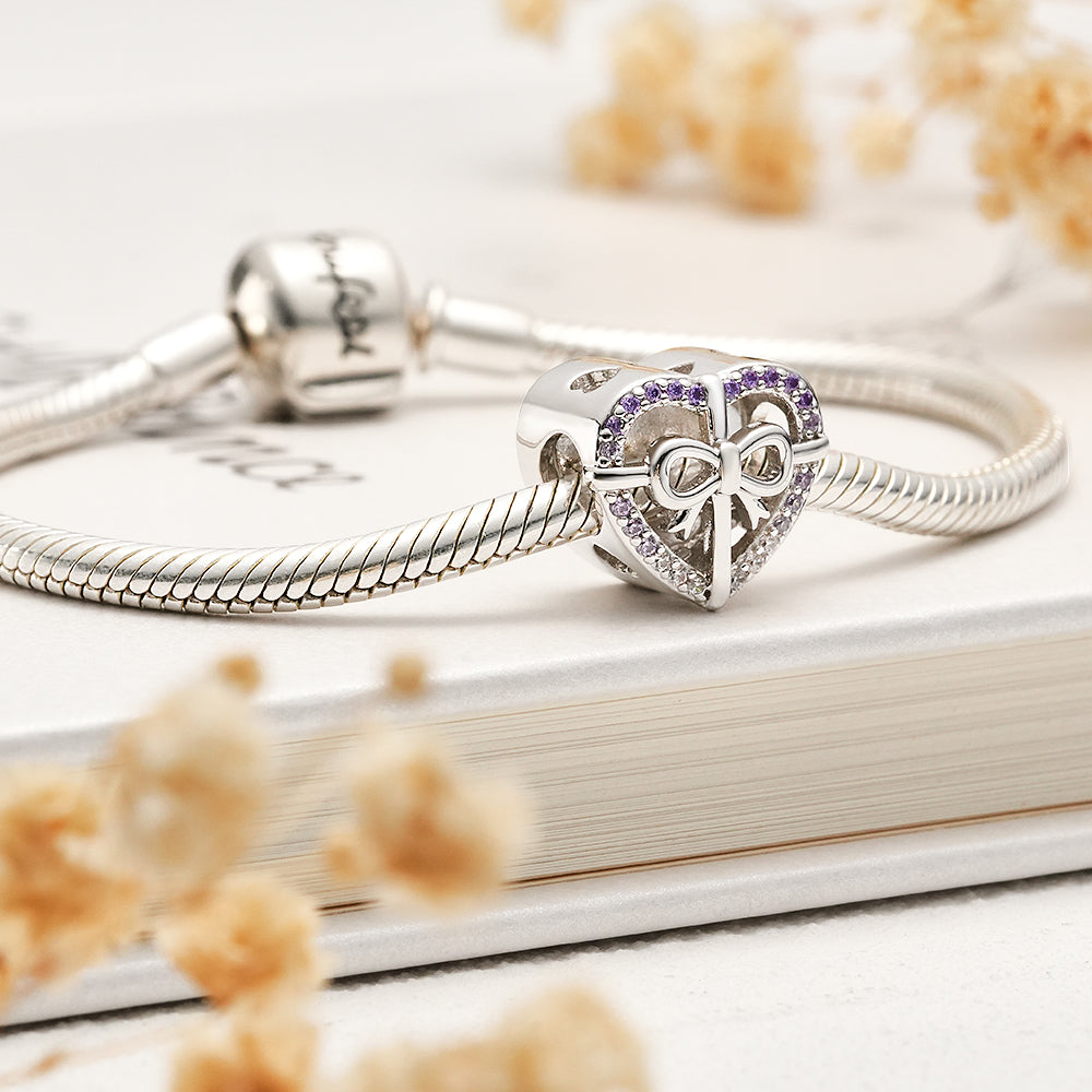 Custom Photo Charm Heart Bow Tie Gifts for Her - soufeelau