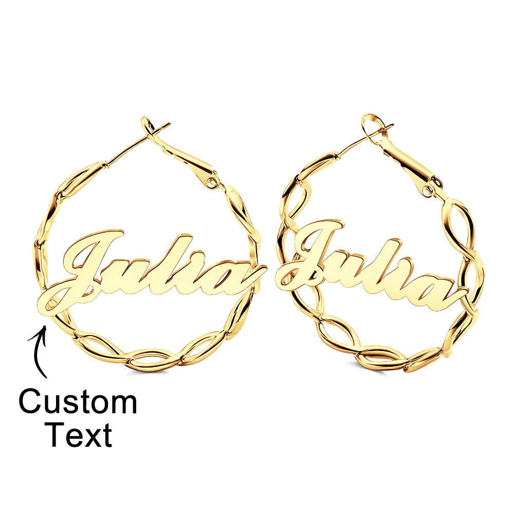 Custom Name Earrings Dream And Persistent - soufeelau