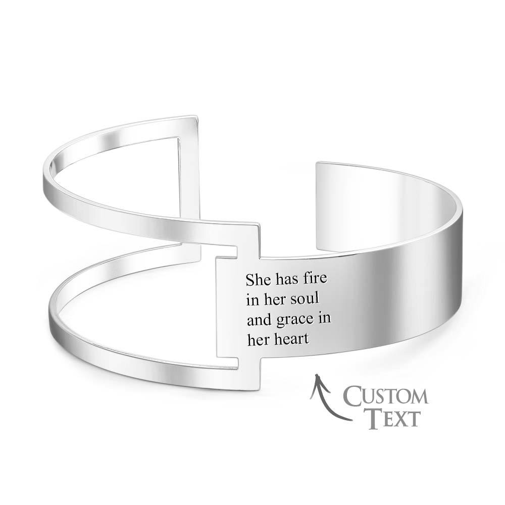 She Has Fire in Her Soul Geometric Cuff Bracelet - soufeelau