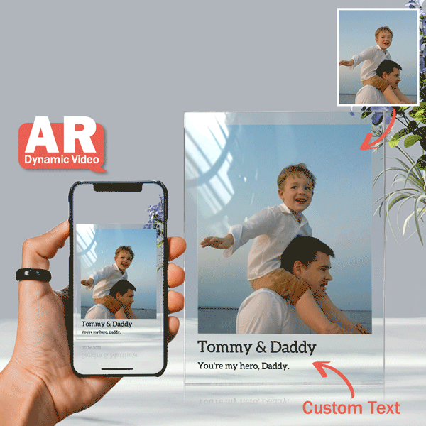 Custom Vedio Frame 3D Album Scannable AR Video Acrylic Plaque, A Unique Photo Gift to Record Beautiful Moments - soufeelau