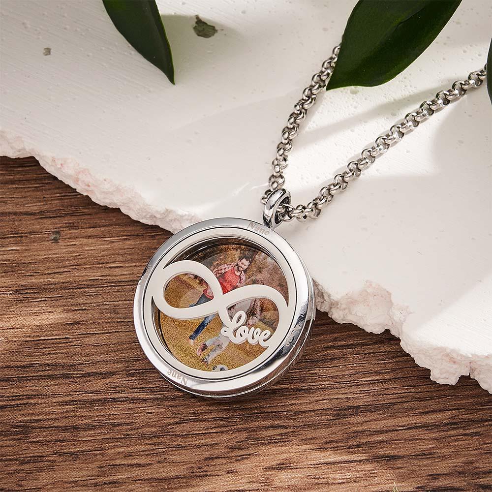 Custom Photo Engraved Locket Necklace Simple Men's Gift - soufeelau
