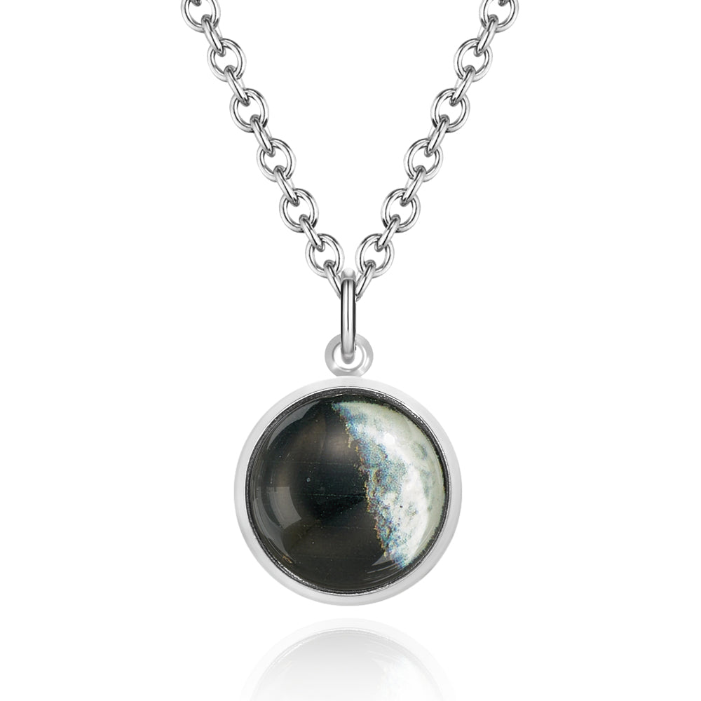Custom Moon Phase Necklace Birth Moon Jewelry Necklace - soufeelau