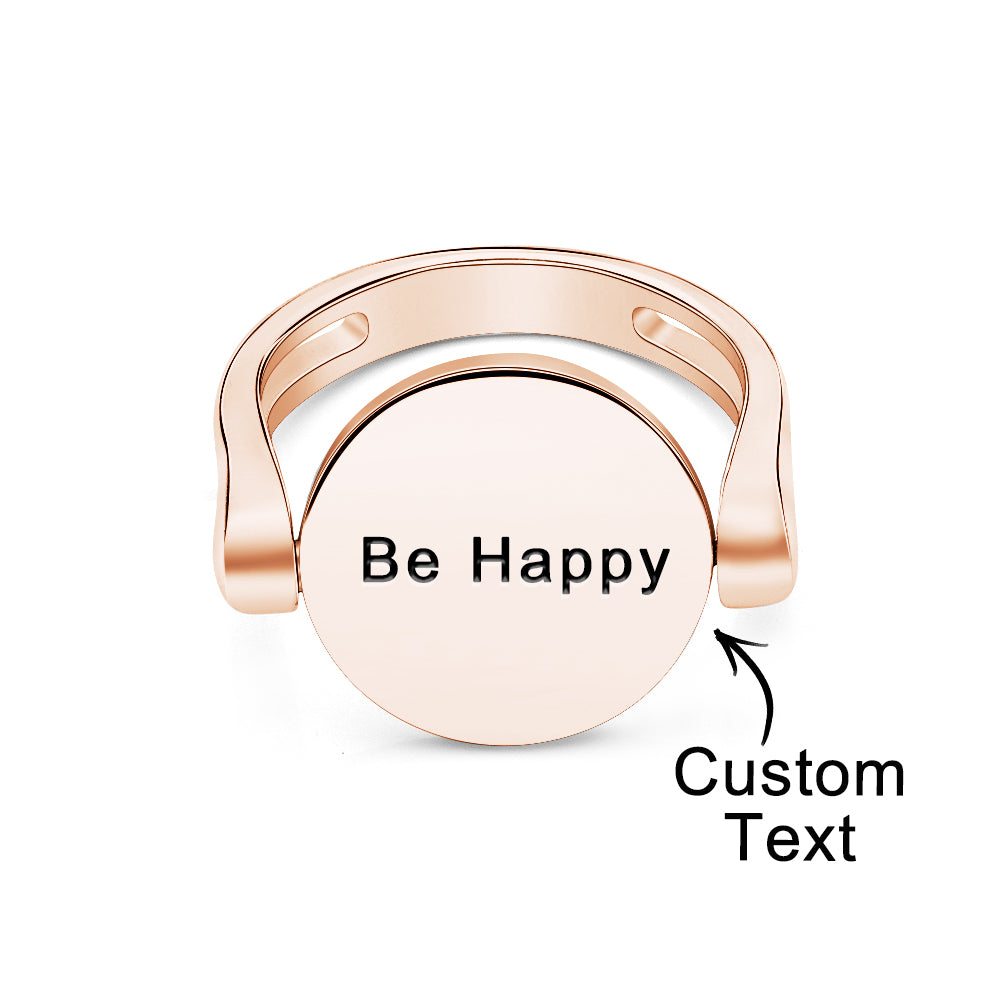 Custom Name Ring Anxiety Decompression Ring Jewelry Gift - soufeelau