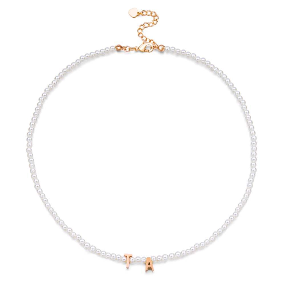 Personalized Pearl Necklace Custom Name Necklace Gift For Her - soufeelau