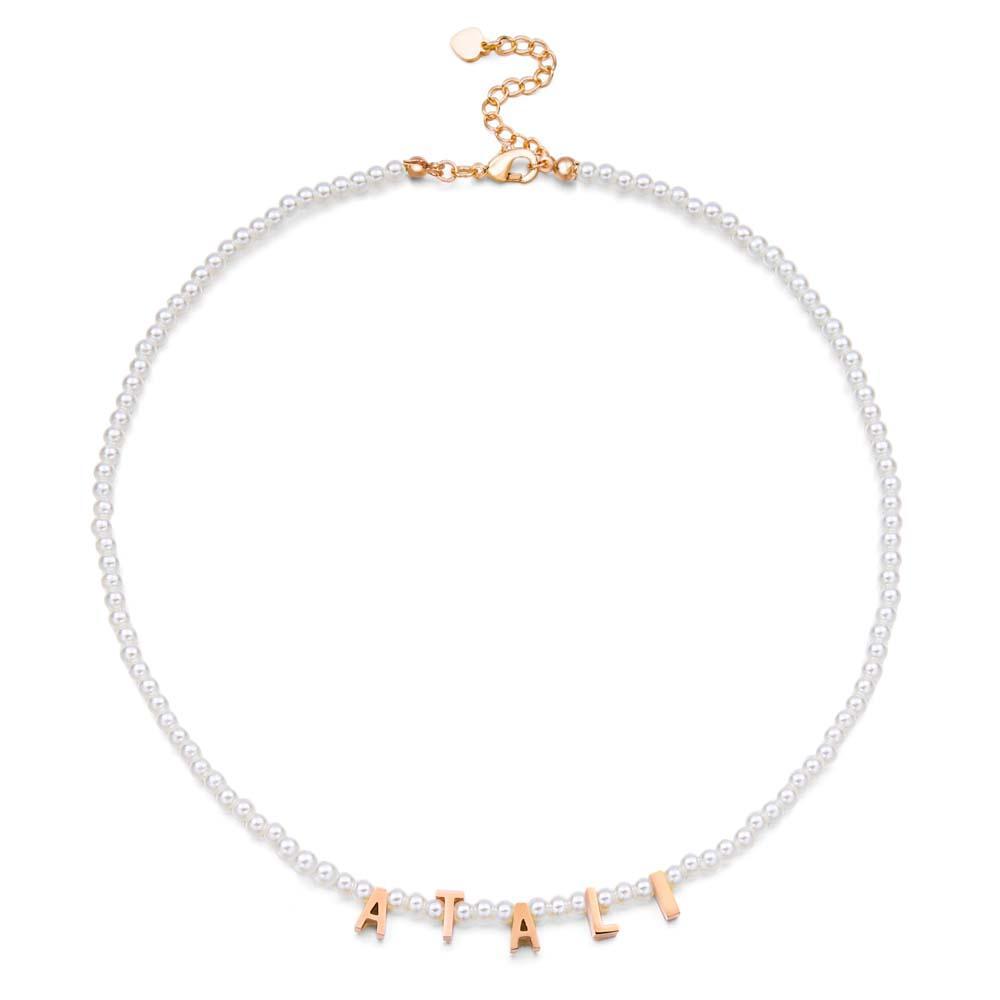 Personalized Pearl Necklace Custom Name Necklace Gift For Her - soufeelau