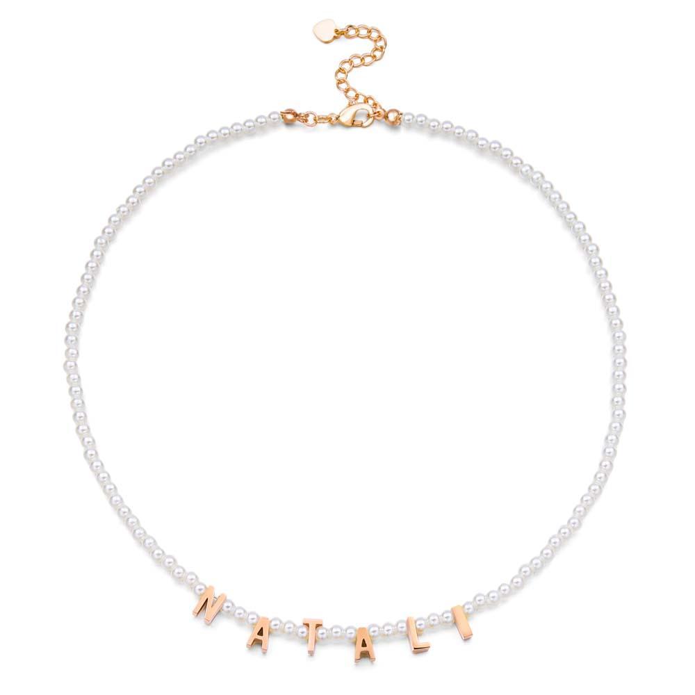 Personalized Pearl Necklace Custom Name Necklace Gift For Her - soufeelau