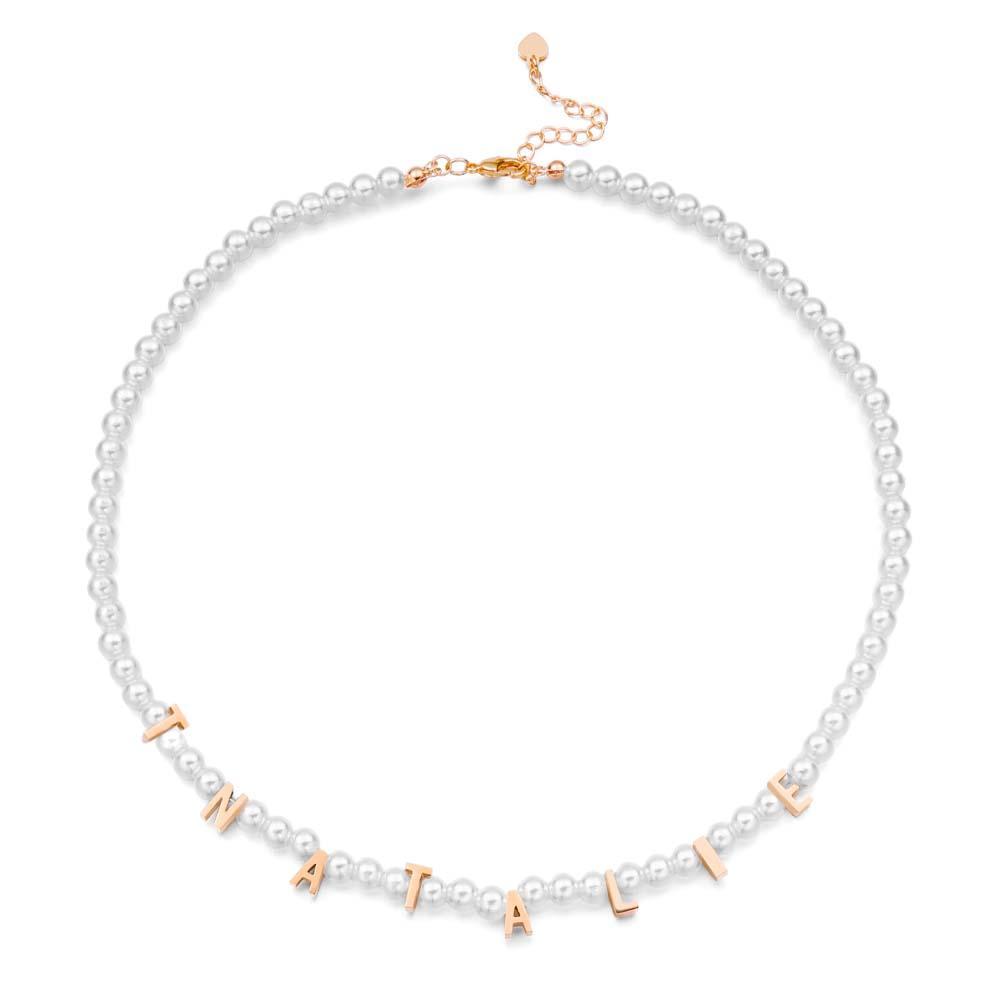 Personalized Pearl Necklace Custom Name Necklace Gift For Her - soufeelau