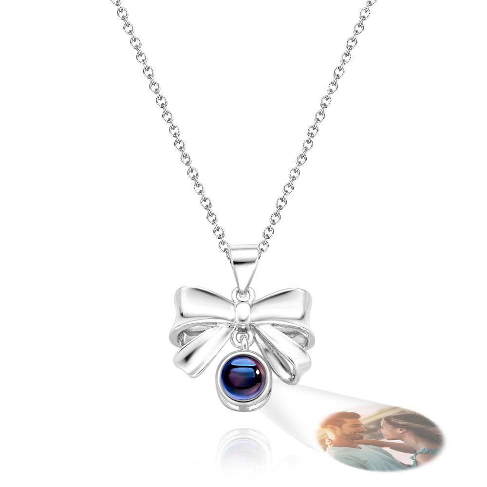 Custom Projection Necklace Sweet Bow Girl Gift - soufeelau