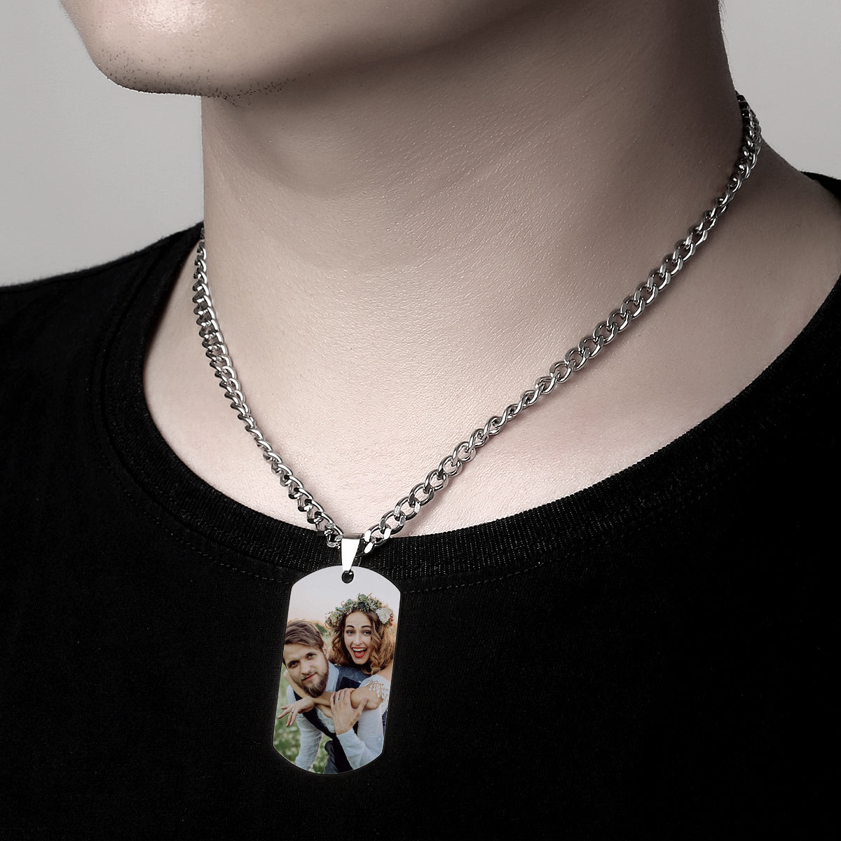 Personalized Moon Phase Photo Necklace Chic Chain Necklace Gifts For Lovers - soufeelau