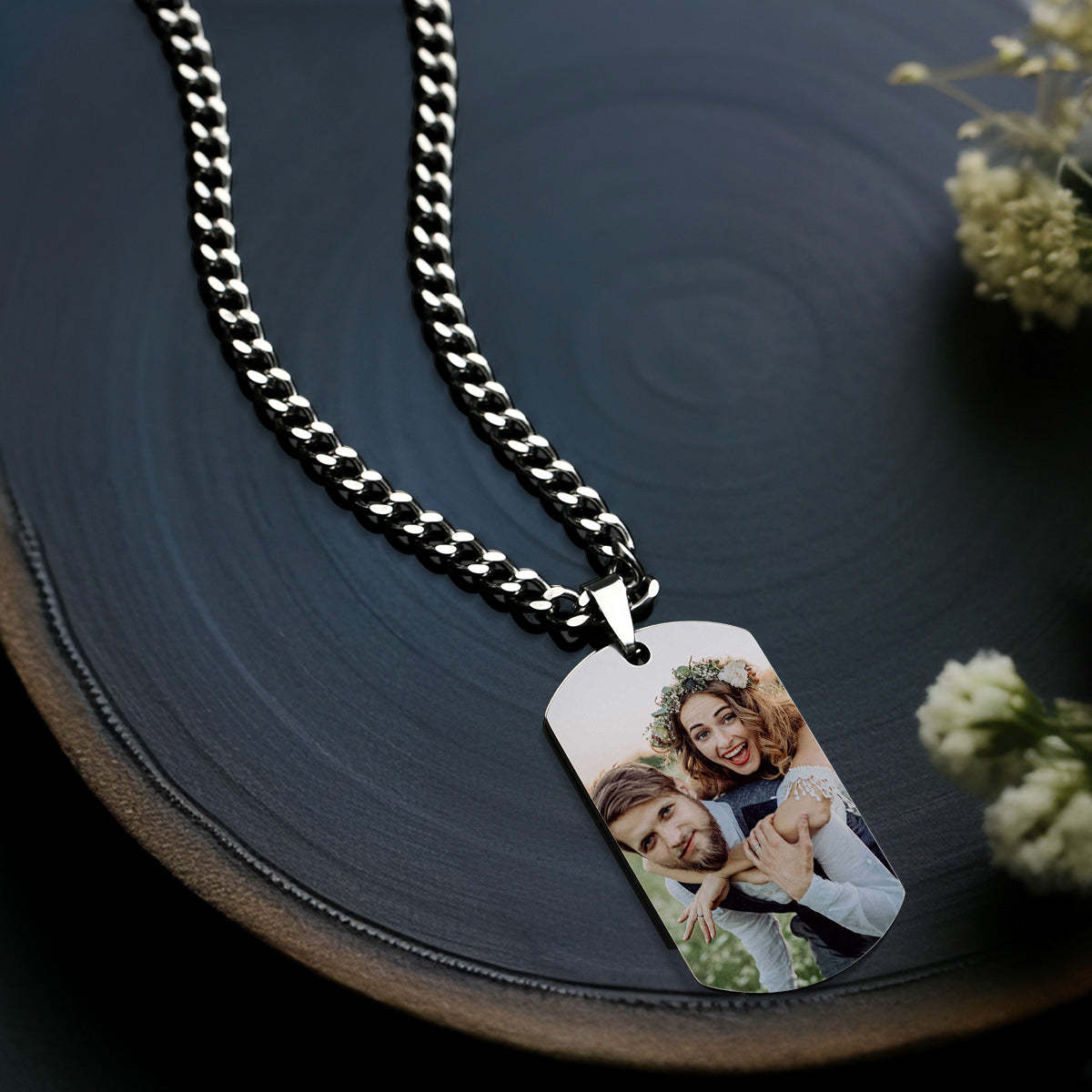 Personalized Moon Phase Photo Necklace Chic Chain Necklace Gifts For Lovers - soufeelau
