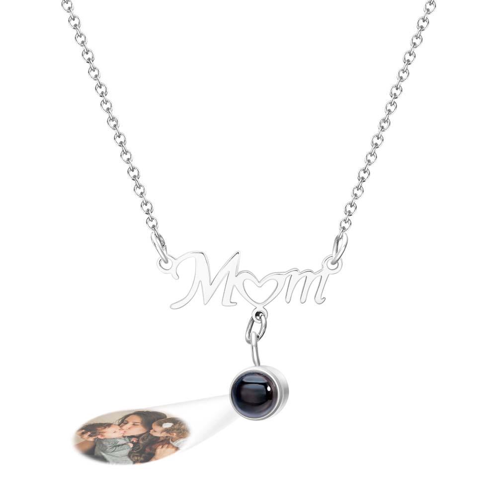 Custom Photo Projection Love Heart Mom Theme Jewelry Pendant Gift For Mom - soufeelau