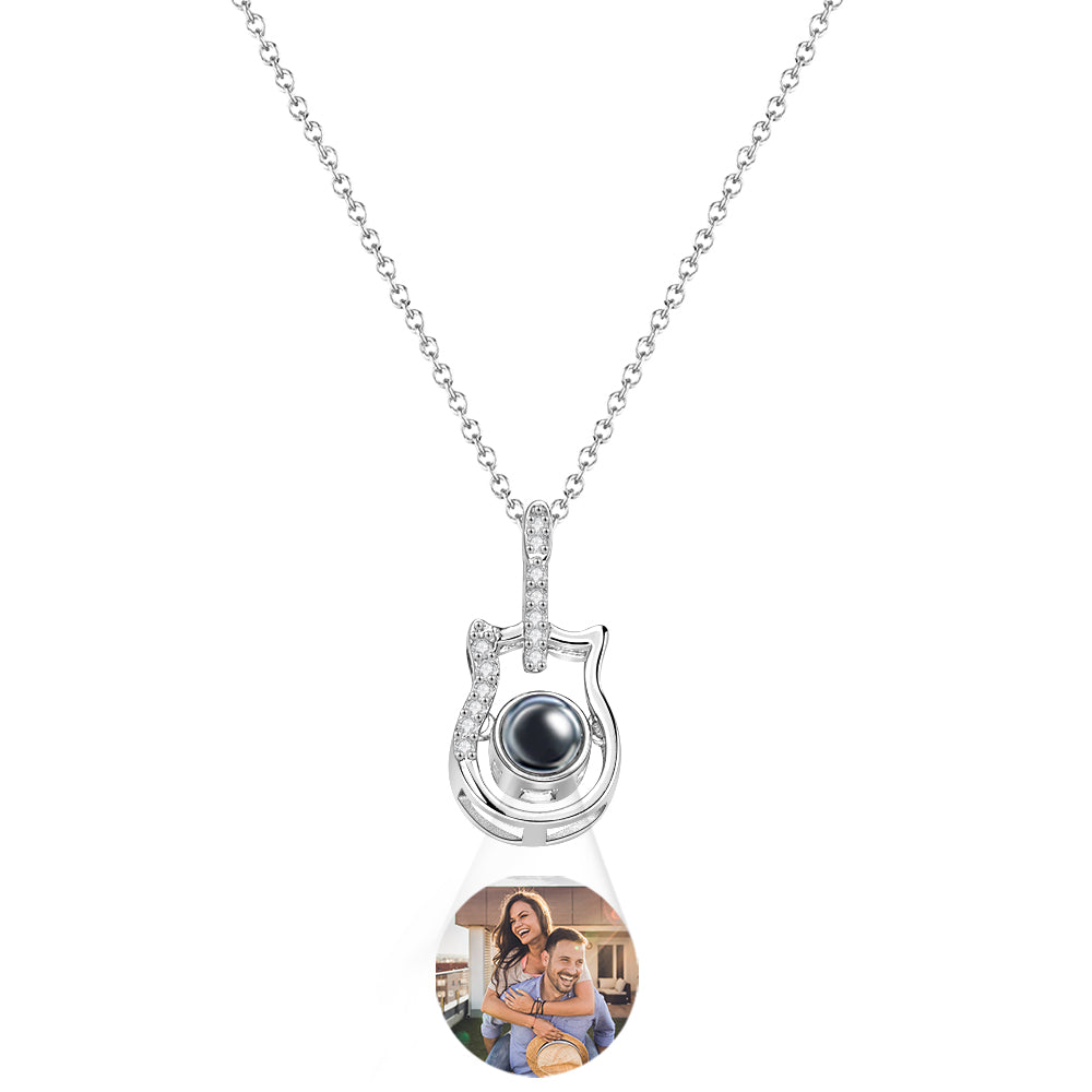 Personalized Guitar Design Projection Necklace Gift for Guitar Lovers - soufeelau