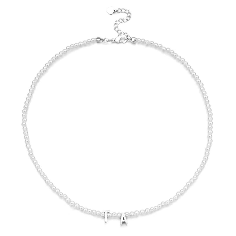 Personalized Pearl Necklace Custom Name Necklace Gift For Her - soufeelau