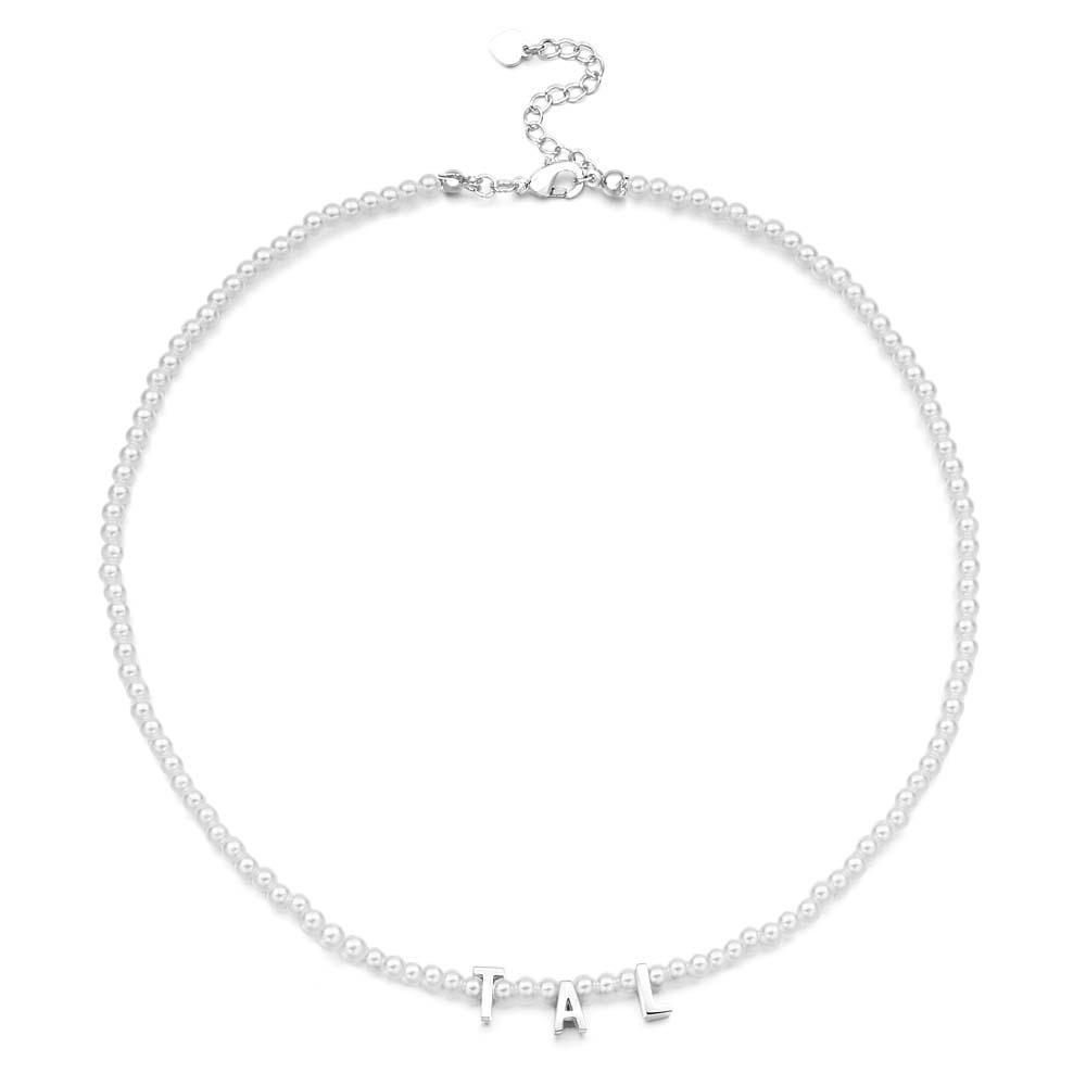 Personalized Pearl Necklace Custom Name Necklace Gift For Her - soufeelau