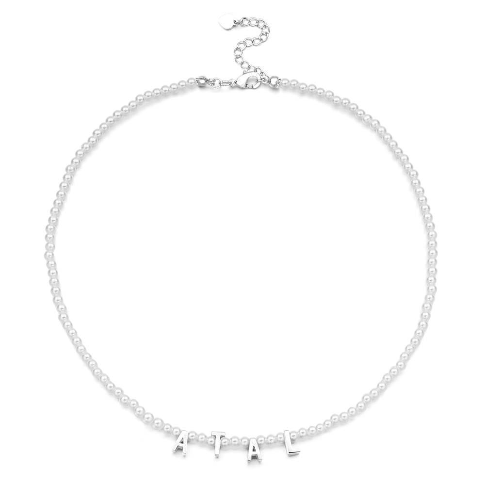 Personalized Pearl Necklace Custom Name Necklace Gift For Her - soufeelau