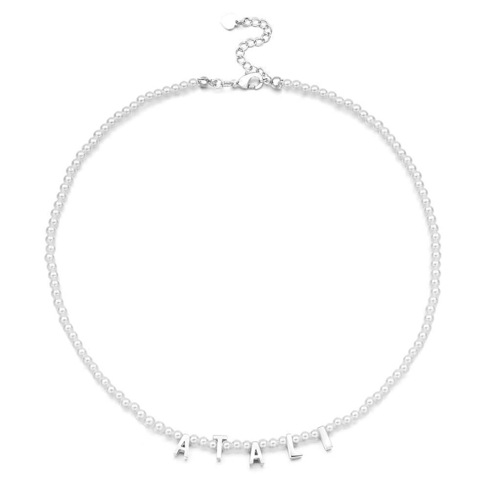Personalized Pearl Necklace Custom Name Necklace Gift For Her - soufeelau