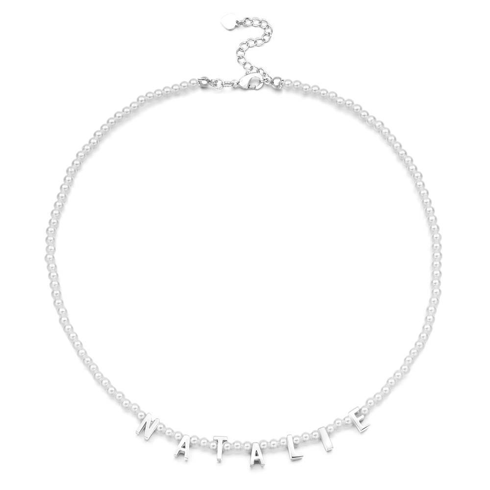 Personalized Pearl Necklace Custom Name Necklace Gift For Her - soufeelau