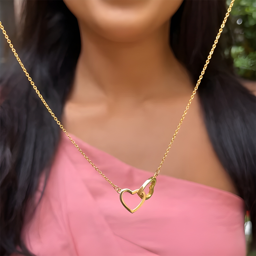 Engraved Heart Necklace with Real Rose Bear Giftbox Rose Shaped Necklace Gift Box Jewellery Gift Box - soufeelau