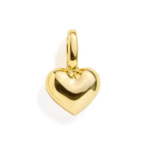 PUFFY HEART CHARM -GOLD
