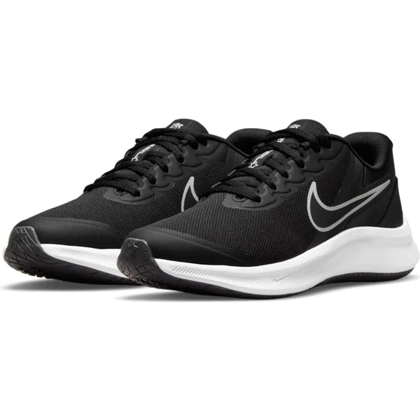 Nike Star Runner 3 Grade School Unisex Shoes Black/white DA2776-003