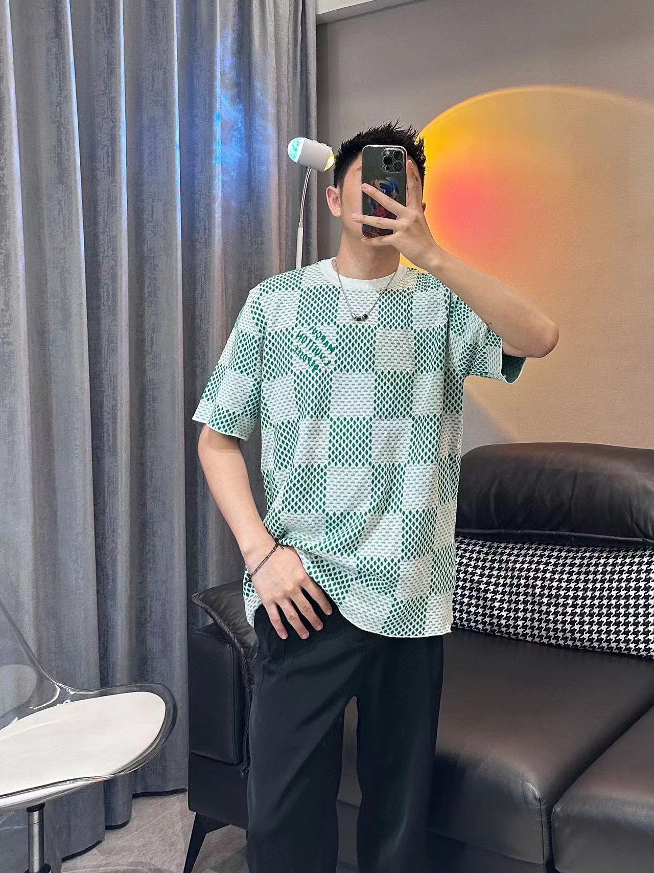 LV 高級ジャガード メンズ Tシャツ【 50％割引+送料無料】
