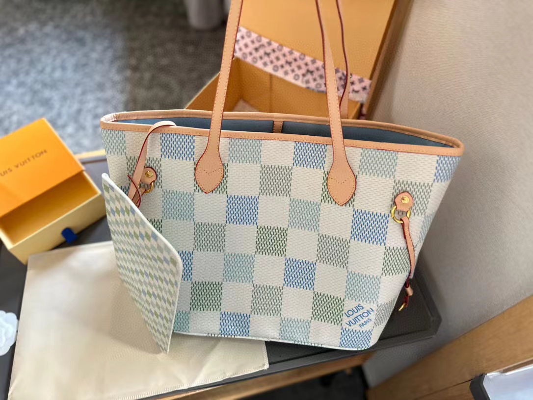 LVチェック柄ショッピングバッグ【 50％割引+送料無料】