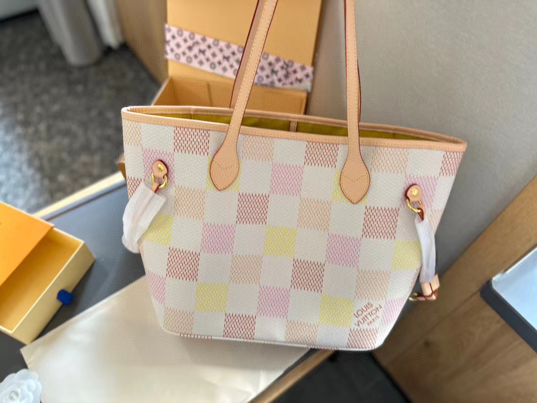 LVチェック柄ショッピングバッグ【 50％割引+送料無料】