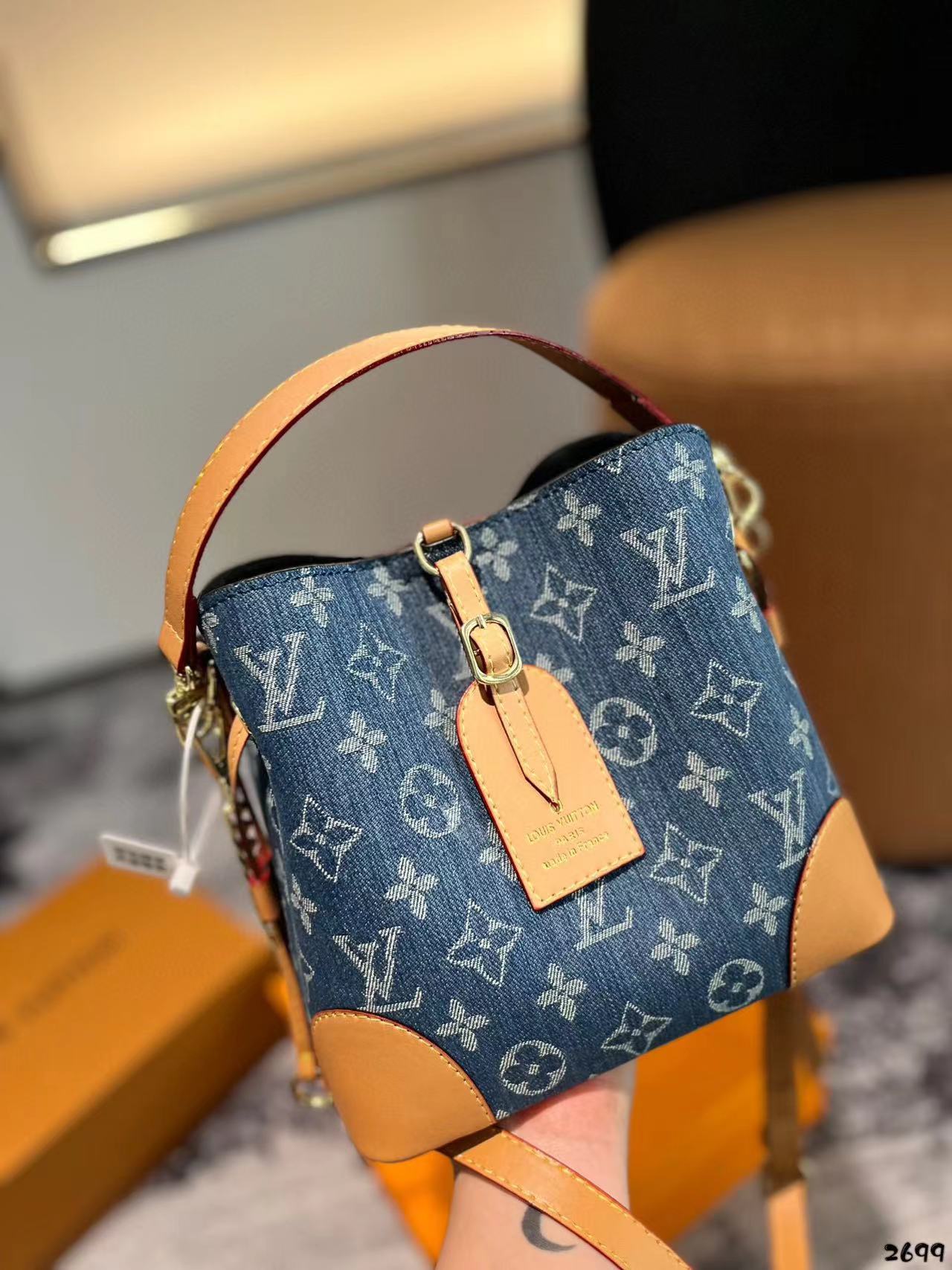 LV デニム バケットバッグ【 50％割引+送料無料】