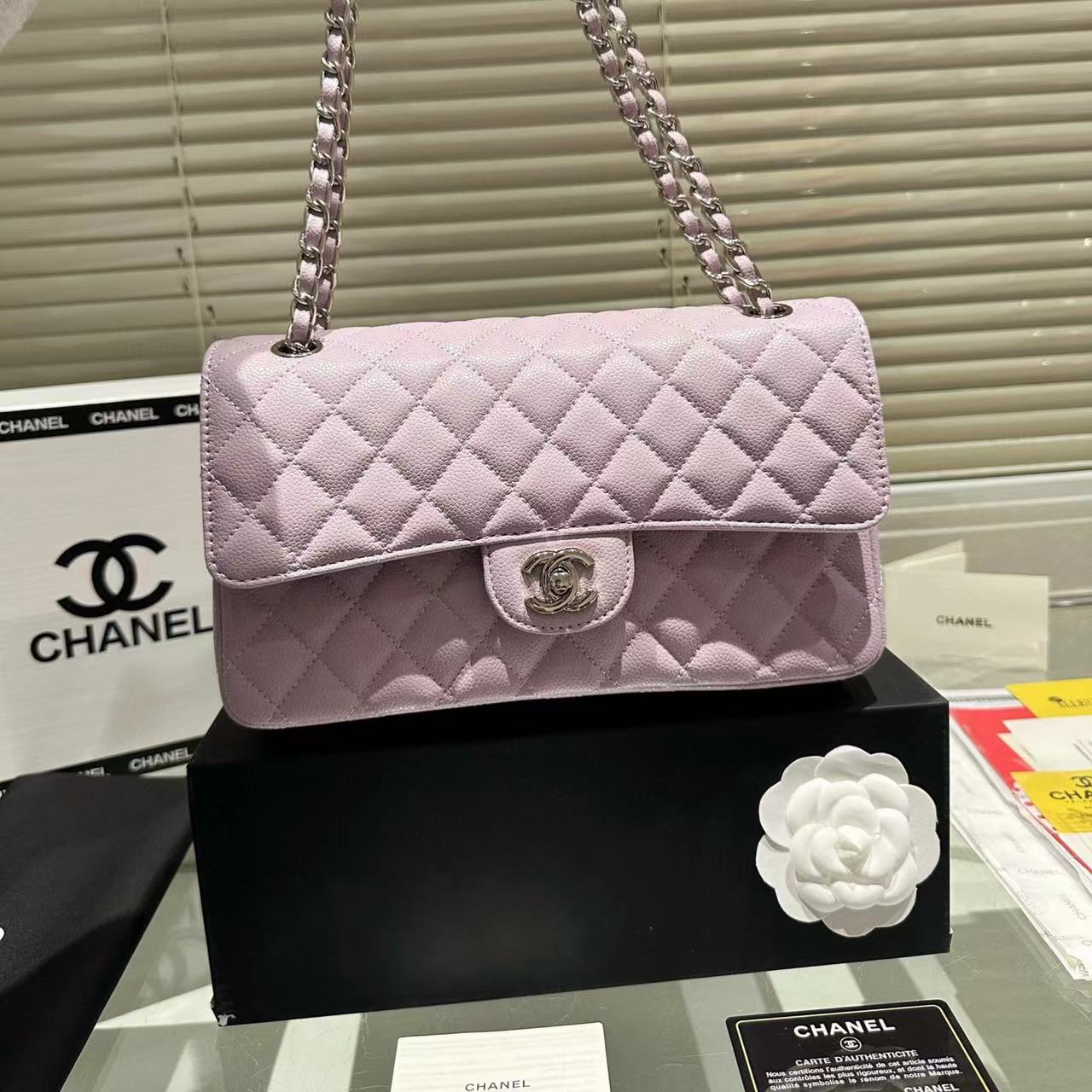 CHANE1 CF パープル チェーン ショルダー クロスボディ バッグ【 50％割引+送料無料】