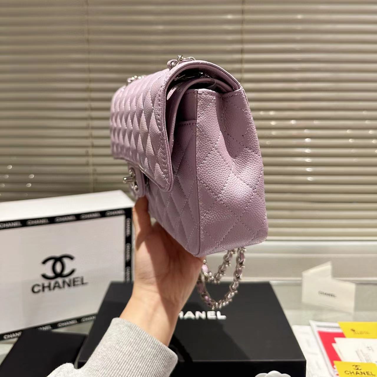 CHANE1 CF パープル チェーン ショルダー クロスボディ バッグ【 50％割引+送料無料】