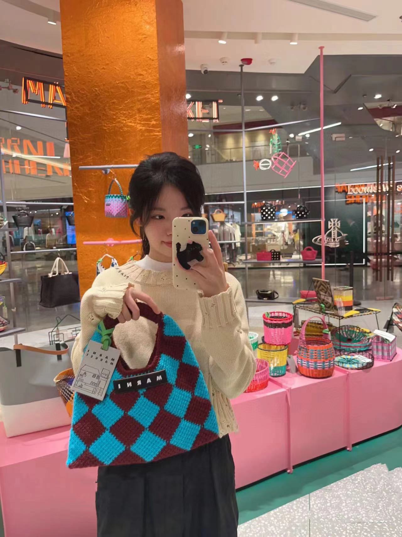 MARNI ニットトートバッグ【50％割引+送料無料】