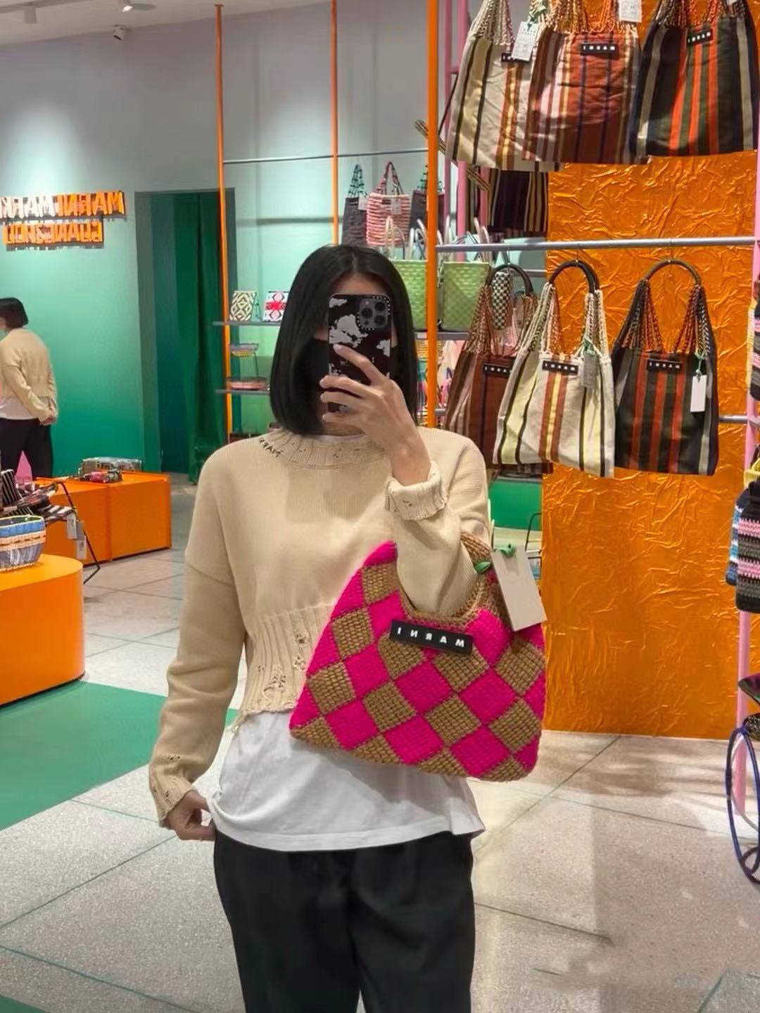 MARNI ニットトートバッグ【50％割引+送料無料】