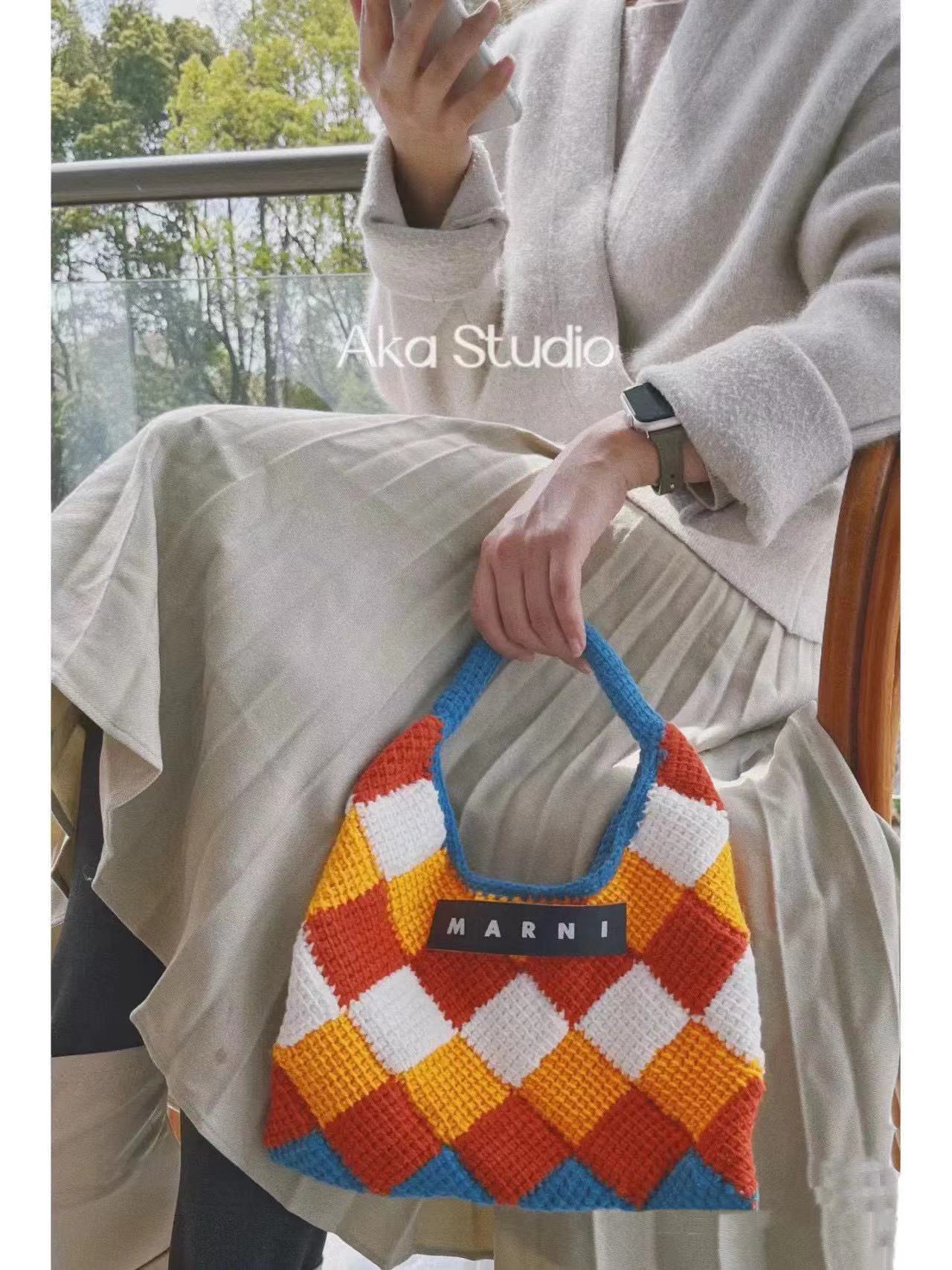 MARNI ニットトートバッグ【50％割引+送料無料】