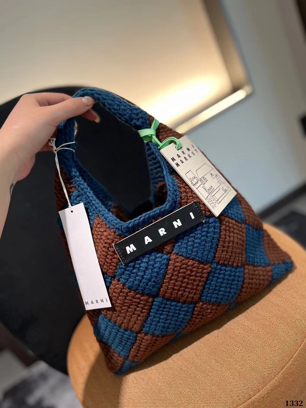MARNI ニットトートバッグ【50％割引+送料無料】
