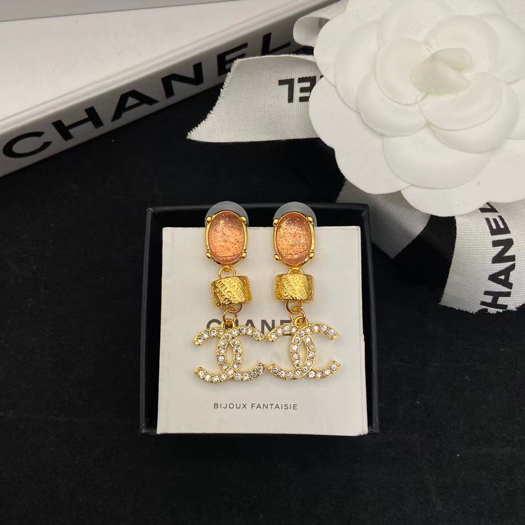 CHANE1 ダブルCレターイヤリング【50％割引+送料無料】