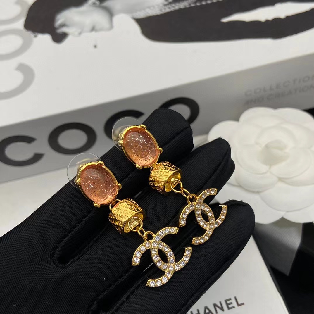 CHANE1 ダブルCレターイヤリング【50％割引+送料無料】