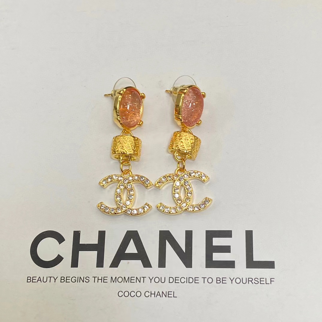 CHANE1 ダブルCレターイヤリング【50％割引+送料無料】