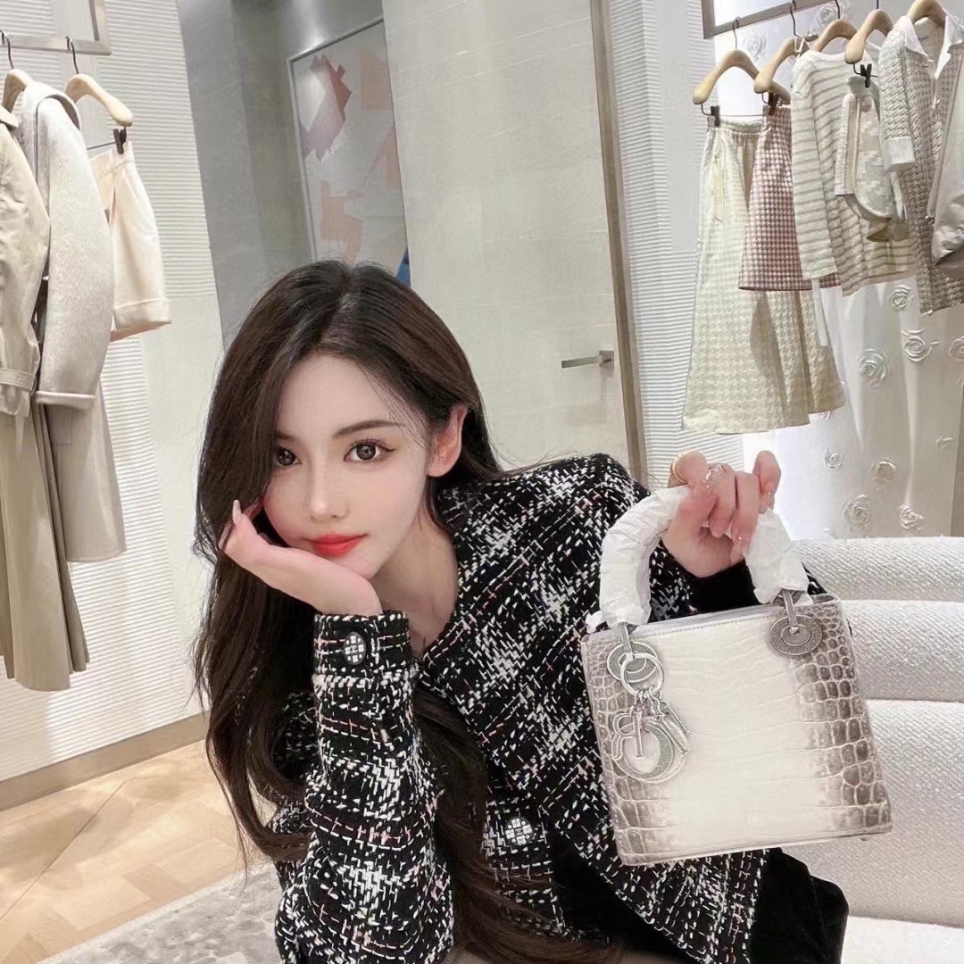 DI0R ヒマラヤクロコダイル ダイヤモンドバックル ハンドバッグ【50％割引+送料無料】