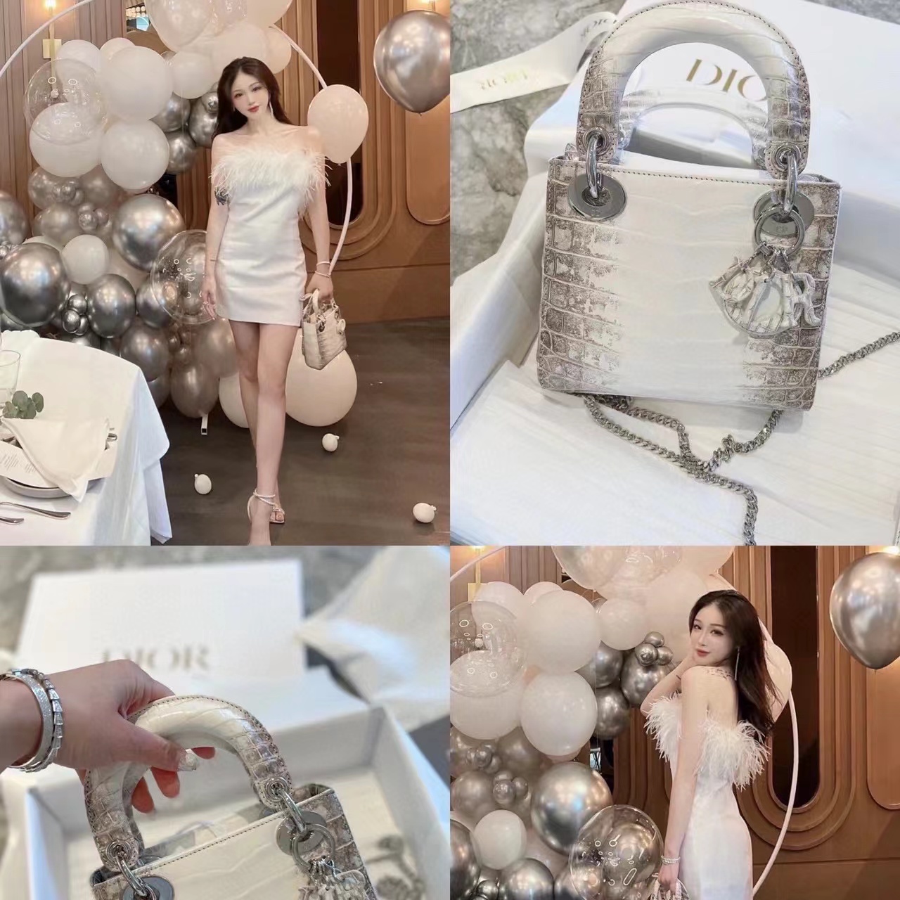 DI0R ヒマラヤクロコダイル ダイヤモンドバックル ハンドバッグ【50％割引+送料無料】