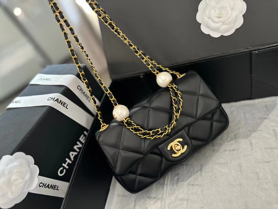 CHANE1 パールゴールド ボール ショルダーバッグ【50％割引+送料無料】