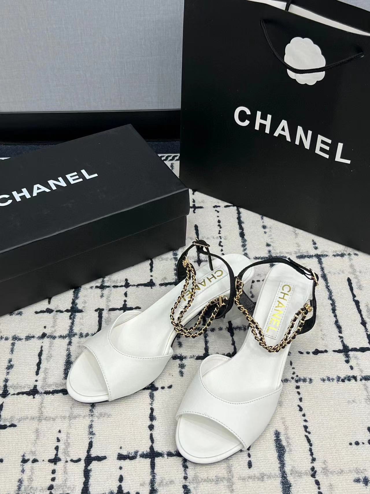 CHANE1 チェーンフィッシュマウスハイヒール【50％割引+送料無料】