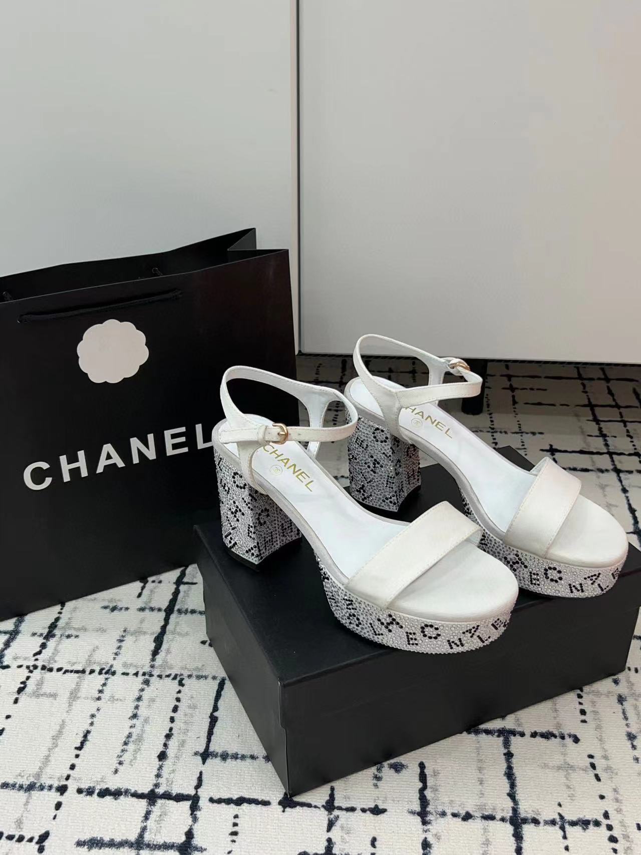 CHANE1 ラインストーン ハイヒール サンダル【50％割引+送料無料】