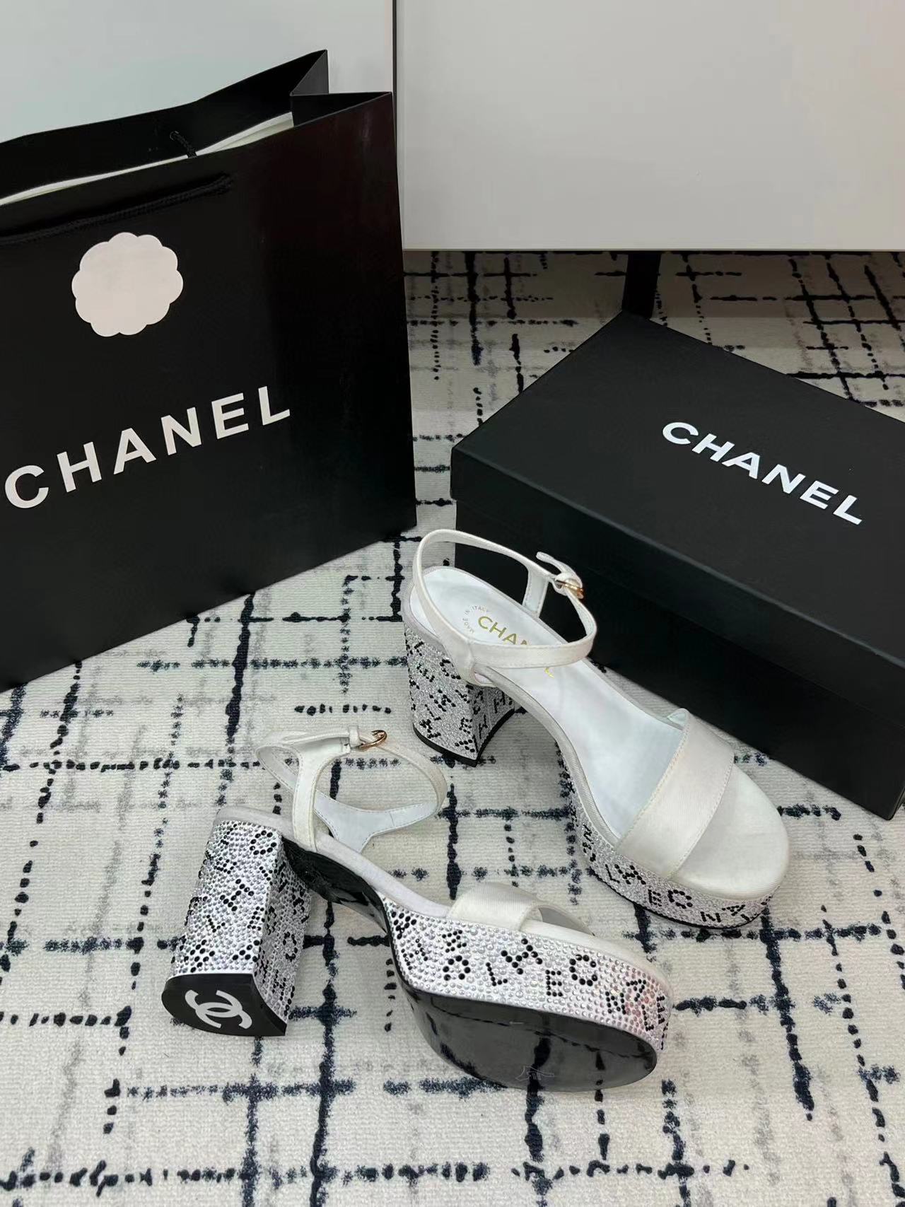 CHANE1 ラインストーン ハイヒール サンダル【50％割引+送料無料】