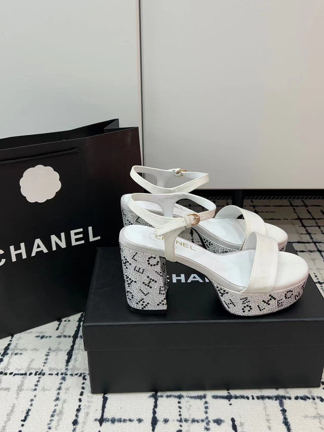 CHANE1 ラインストーン ハイヒール サンダル【50％割引+送料無料】