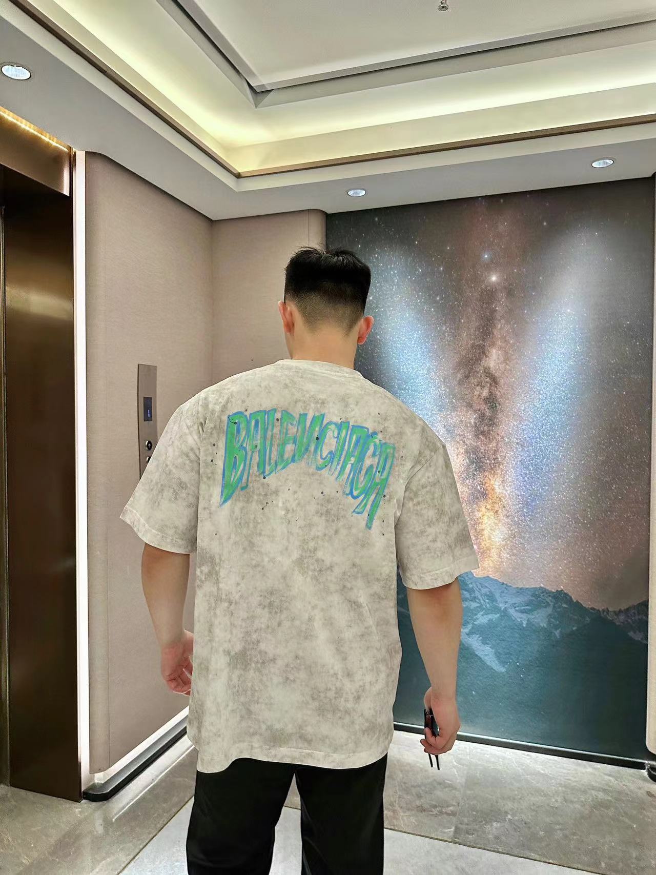 BALENC1AGA グラデーションレター メンズ Tシャツ【 50％割引+送料無料】