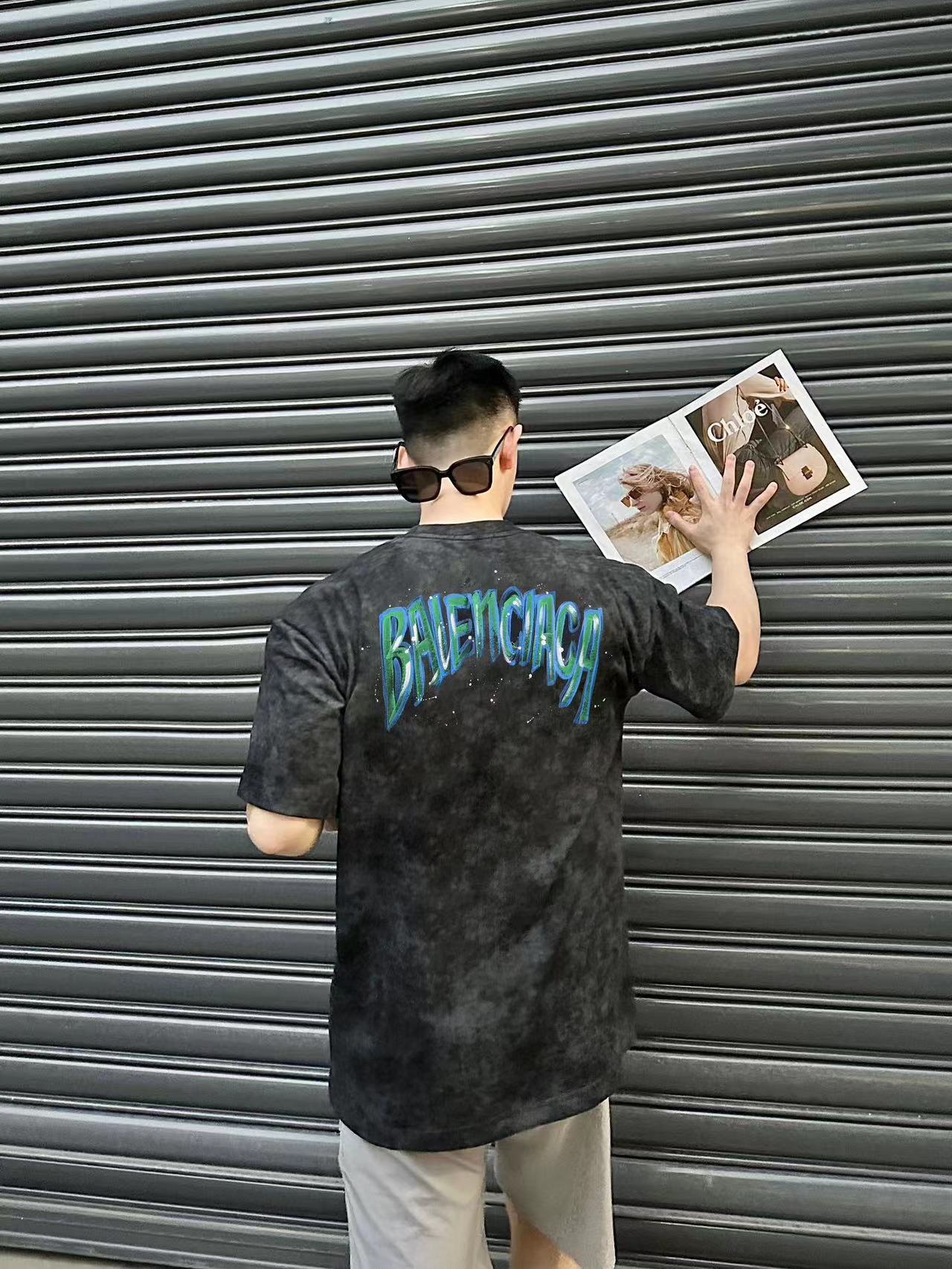 BALENC1AGA グラデーションレター メンズ Tシャツ【 50％割引+送料無料】