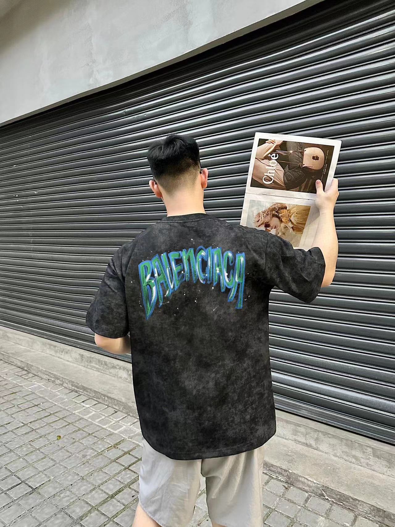BALENC1AGA グラデーションレター メンズ Tシャツ【 50％割引+送料無料】