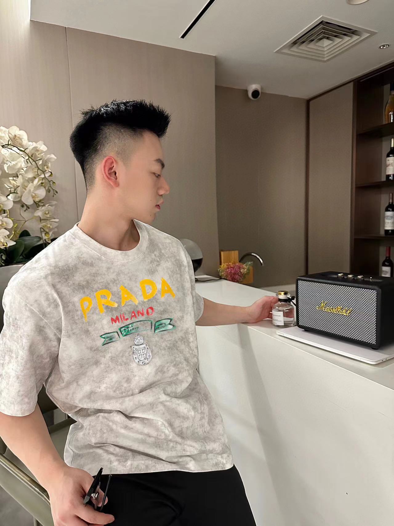 PR4DA グラデーションレター メンズ Tシャツ【 50％割引+送料無料】