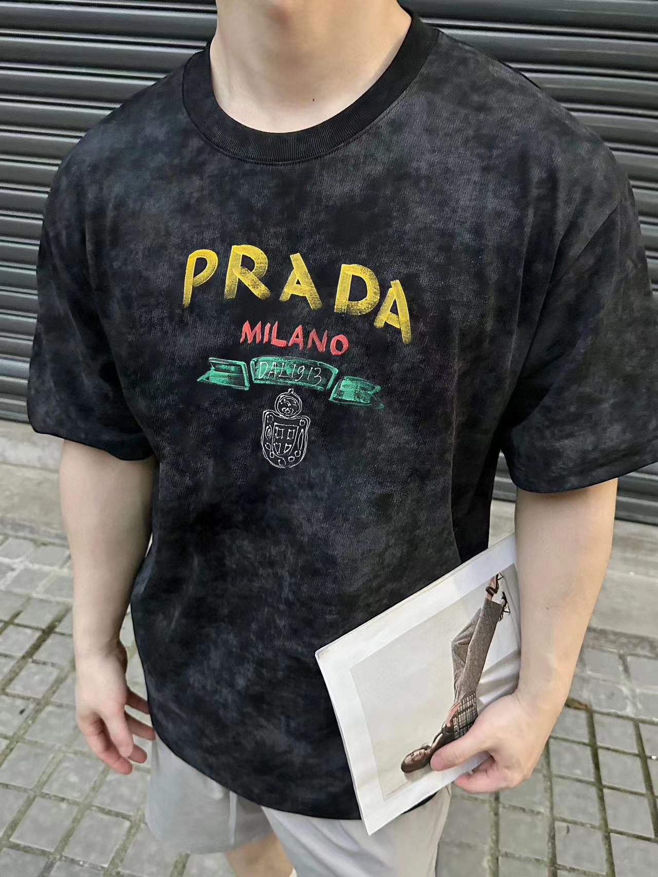 PR4DA グラデーションレター メンズ Tシャツ【 50％割引+送料無料】