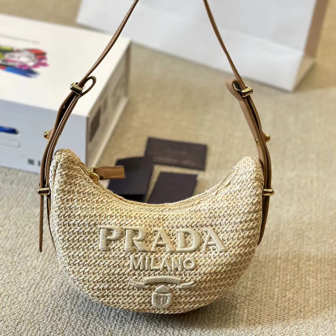 PR4DA 編み込み脇下バッグ【50％割引+送料無料】